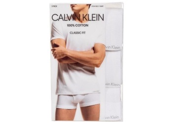 CALVIN KLEIN TRZYPAK 3P KOSZULKA T-SHIRT WHITE rXL