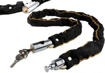 ŁAŃCUCH BLOKADA ROWEROWA NA ROWER MOTOR ZAPIĘCIE NA KOŁO RAMĘ ROWER 80CM