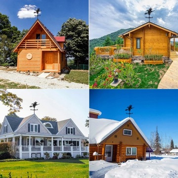 Металлический флюгер в форме петуха Флюгер