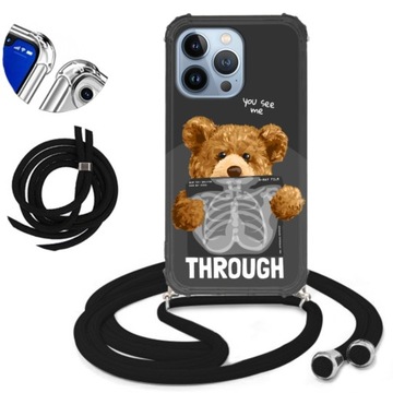 Etui CROSSBODY BLACK do IPHONE 13 PRO TEDDY4 Wzory