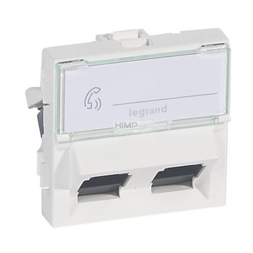 Gniazdo 2 x RJ 45 kat. 6 UTP wyjście 45 stop