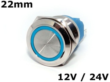 Przycisk Bistabilny Wandaloodporny 12V 24V 22mm N
