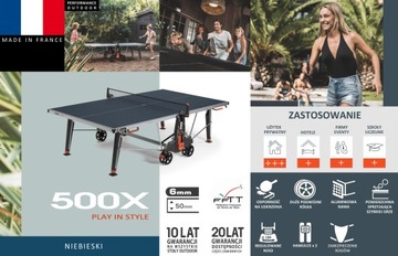 CORNILLEAU STÓŁ TENISOWY 500X OUTDOOR NIEBIESKI