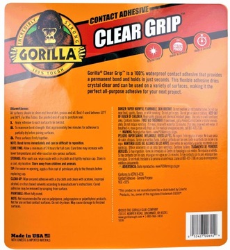 GORILLA ЭЛАСТИЧНЫЙ КЛЕЙ ДЛЯ ОБИВКИ, ТКАНИ КОЖА