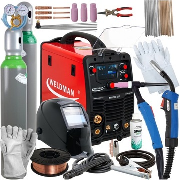 MIGOMAT 3w1 WELDMAN MIG MAG MIGTEC 200A TIG ZESTAW