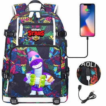 Plecak Dragao Doug Brawl Stars z ładowaniem USB