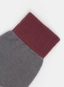 Мужской комплект: Шапка, Шарф, Перчатки, Пако Лоренте, Бордовый Серый