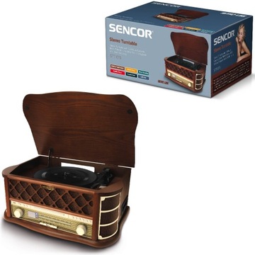Retro Gramofon Stereo z USB Radiem Sencor STT 016