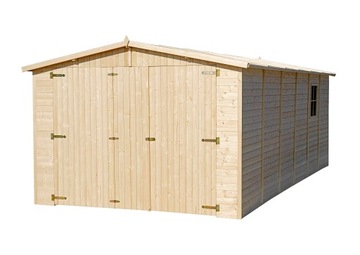 Drewniany garaż - 591 x 303 cm - 18 m² - Timbela M102