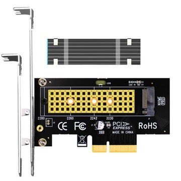 GLOTRENDS PA09-HS Adapter M.2 NVMe na PCIe 4.0 X4 z radiatorem