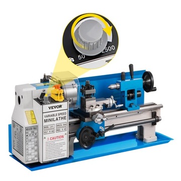 VEVOR Tokarka Do Metalu 180x350mm 550W 2500RMP