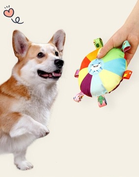 Pies Pluszowy Dźwięk Frisbee Interaktywne Zabawki Puppy Frisbee Odporny