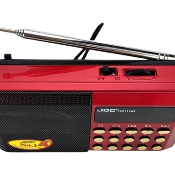 Мини-цифровое FM/MP3-радио с USB-аккумулятором, красное