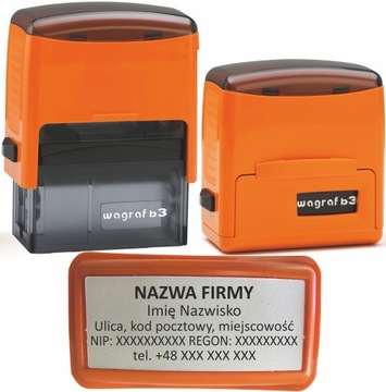 Штамп Wagraf B3s на 6 строк + ЛАСТИК И ДИЗАЙН
