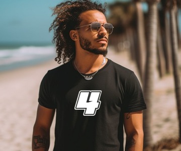 термопереводка для футболки СПОРТИВНЫЙ НОМЕР 4 размер 20 х 21,4 см