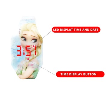 Светодиодные часы ELZA Frozen СВЕТЯЩИЕСЯ В ТЕМНОТЕ
