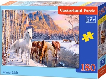 Castorland puzzle zimowy krajobraz konie180 el