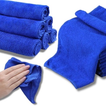 10 салфеток из микрофибры для полировки салона автомобиля.