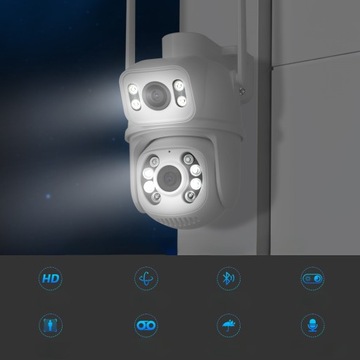 KAMERA OBROTOWA PODWÓJNA WIFI ZEWNĘTRZNA ULTRA HD Zoom 2 Obiektywy ICSEE