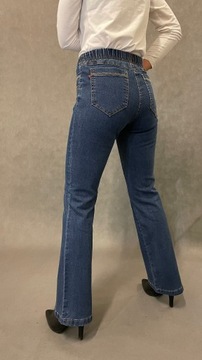 Spodnie z jeansu CEVLAR typu dzwony kolor granatowy rozmiar 56