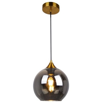 Lampa wisząca szklana kula dymiona żyrandol zwis do salonu