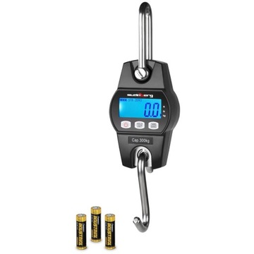 Весы с крюком подвесные электронные черные 300 кг с ЖК-дисплеем