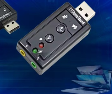 ЗВУКОВАЯ КАРТА 7.1 МУЗЫКА USB НАУШНИКИ РАЗЪЕМ МИКРОФОН ВНЕШНИЙ ЧЕРНЫЙ
