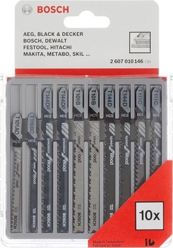 BOSCH zestaw brzeszczotów 10 szt. T drewno