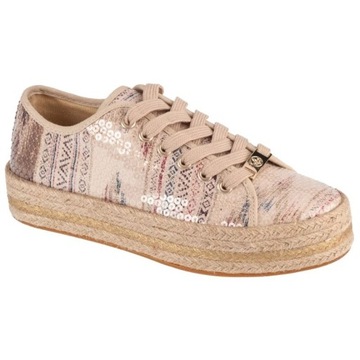 Beżowy Tkanina Buty Espadryle Rieker r.37