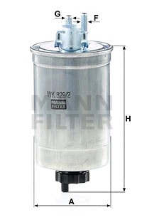 MANN-FILTER WK 829/2 FILTR PALIVA