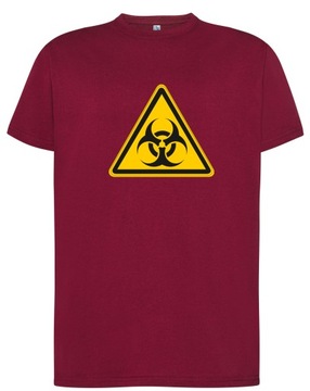 męska KOSZULKA T-shirt BIOHAZARD na prezent XS