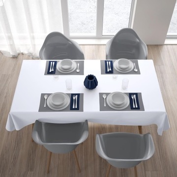 ПЯТНЕУСТОЙЧИВАЯ КЛАССИЧЕСКАЯ БЕЛАЯ СКАТЕРЬКА 140X200 ГЛАДКАЯ МАТОВАЯ ТОЛСТАЯ