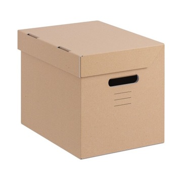 ИКЕА ПАППИС Коробка, картон с крышкой, коричневая, 25х34х26 см