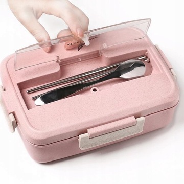 ŚNIADANIÓWKA RÓŻOWY SZKOŁA PODRÓŻ LUNCH BOX 1000ML