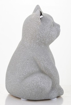 Статуэтка кошки серый серебряный котенок украшение дома