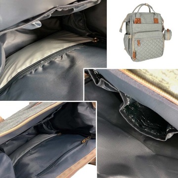 Рюкзак, сумка-коляска с пеленальным столиком, дорожная для мамы и папы.