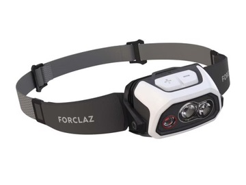 Lampka czołówka trekkingowa Forclaz HL900 USB V3 600 lumenów biała