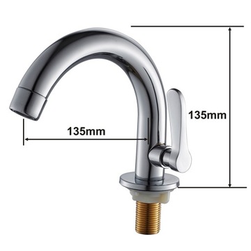 Pojedynczy kran ze stali nierdzewnej z zimną wodą