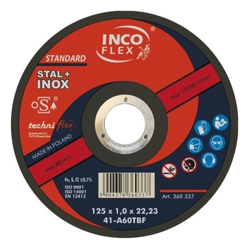 Tarcza do cięcia 115x1,0 - INCOFlex Metal + INOX