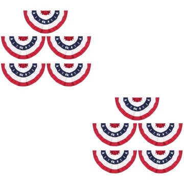 Flagi Usa Flagi Patriotyczne Pół Wachlarz 10 Szt