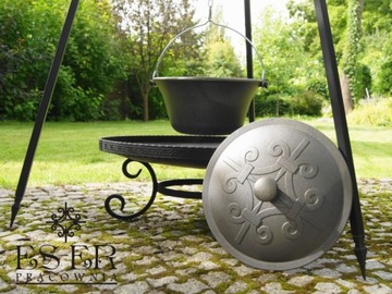 КОМПЛЕКТ: гриль, камин и чугунный казан ES-ER объемом 7 л.