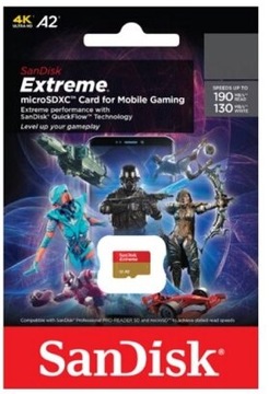 КАРТА ПАМЯТИ SANDISK EXTREME microSDXC 1 ТБ, 190/130 МБ/с, A2 C10 V30 UHS-I