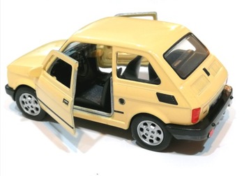 Автомобиль Fiat 126p металл Maluch WELLY, кремовая модель