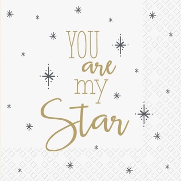 Serwetki 33 x 33 cm 20 szt., You Are My Star