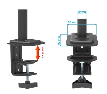 Держатель для двух мониторов 13–32 дюймов Gas HIGH Desktop Universal