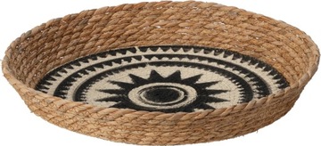 Cos servire Home&Styling Collection, ratan, 40x6 cm, maro/negru