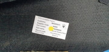 ПОЛ БАГАЖНИКа ковер ковровая обивка Maserati Ghibli M157