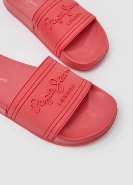 Pepe Jeans Klapki Damskie Slider Logo Coral 39