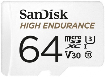 SanDisk High Endurance microSDXC 64 ГБ V30 + адаптер