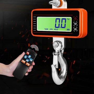 Waga Hakowa Elektroniczna 1500kg Wisząca Przemysłowa Pilot Wyświetlacz 1,5T